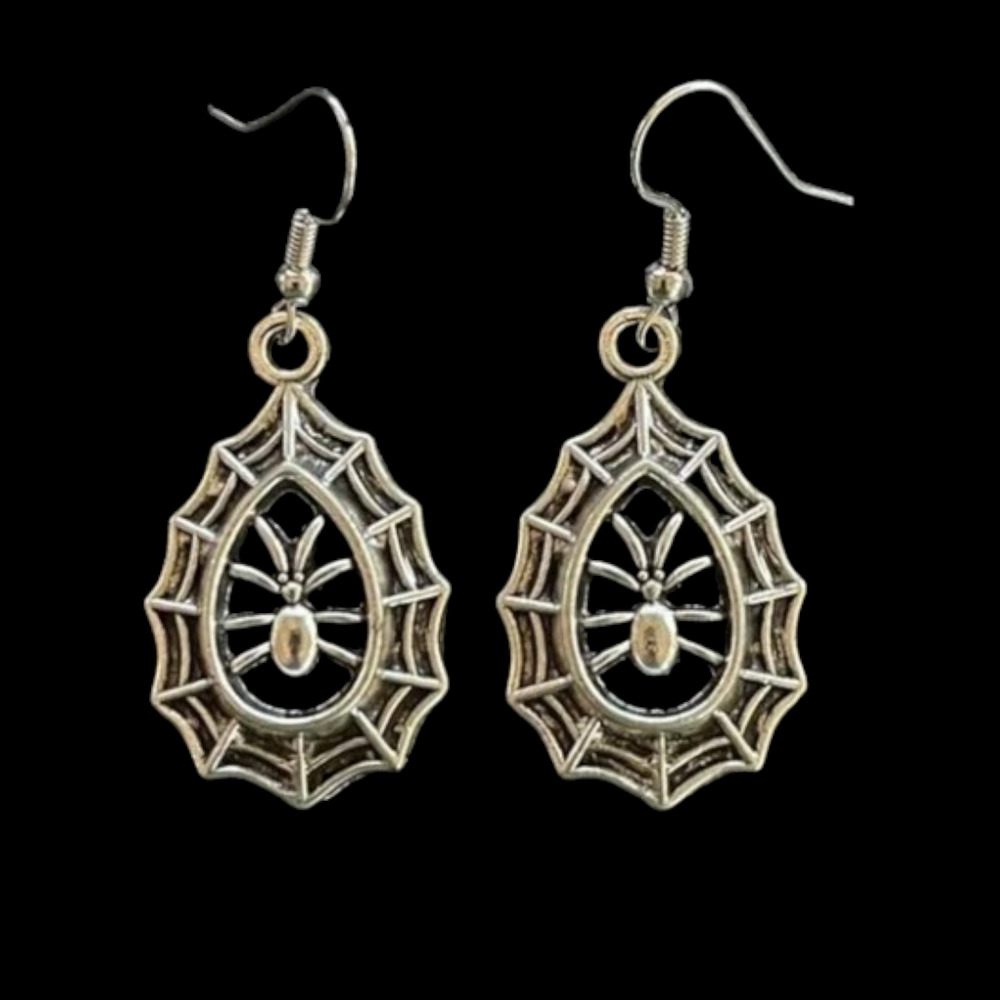 Halloween Earrings - Spider Web